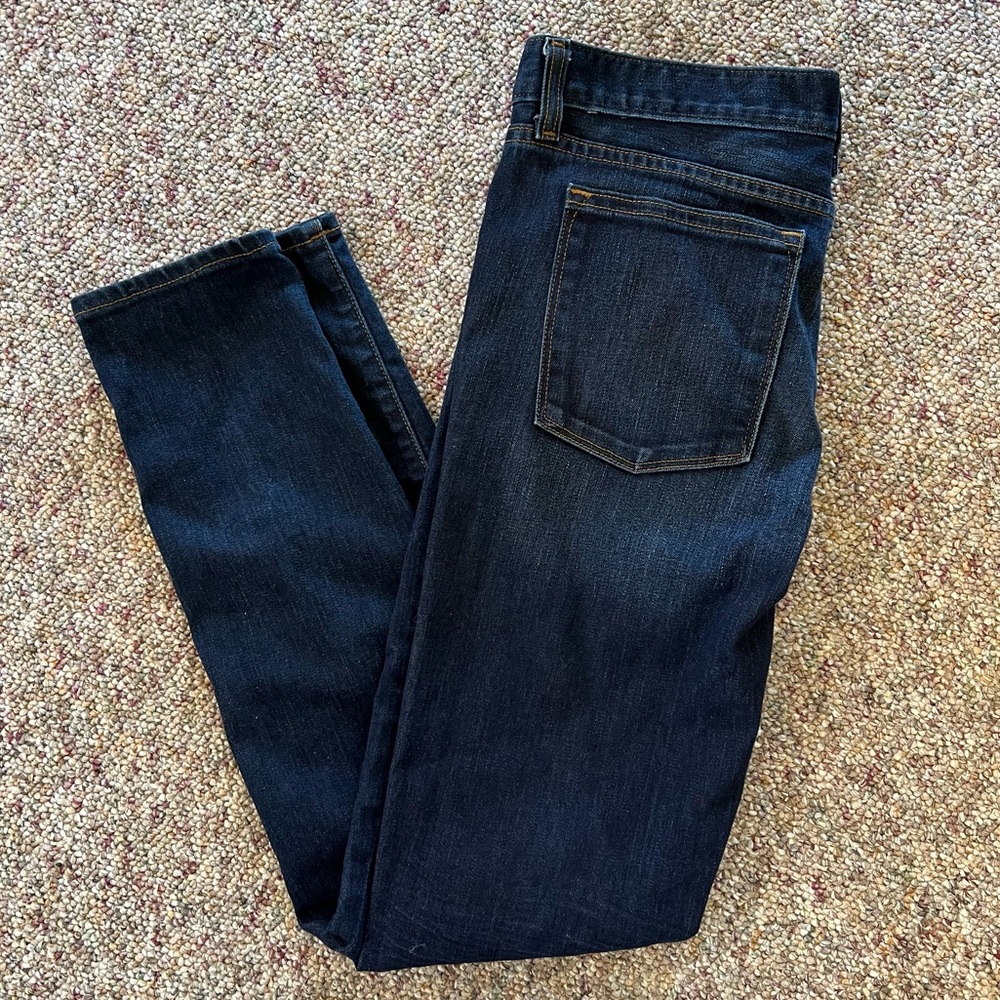 J. Crew Mid rise Toothpick Blue Jeans 28